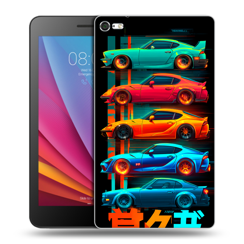 Силиконовый чехол на Huawei MediaPad T2 7.0 Pro с принтом машины тачки Силиконовый чехол на Huawei MediaPad T2 7.0 Pro с принтом машины тачки