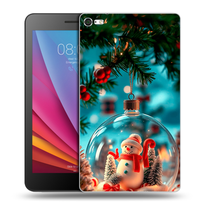Силиконовый чехол на Huawei MediaPad T2 7.0 Pro с принтом Новый год Силиконовый чехол на Huawei MediaPad T2 7.0 Pro с принтом Новый год