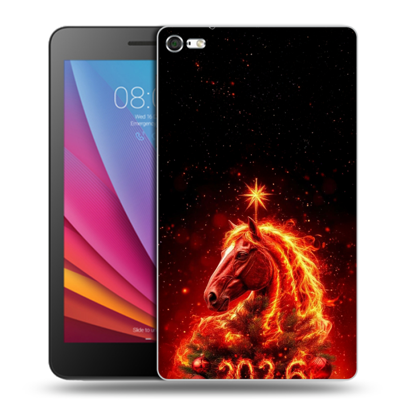 Силиконовый чехол на Huawei MediaPad T2 7.0 Pro с принтом Новый год Силиконовый чехол на Huawei MediaPad T2 7.0 Pro с принтом Новый год