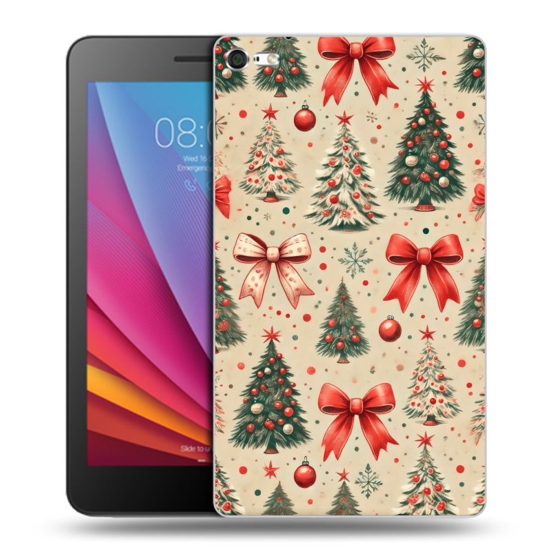 Силиконовый чехол на Huawei MediaPad T2 7.0 Pro с принтом Новый год Силиконовый чехол на Huawei MediaPad T2 7.0 Pro с принтом Новый год