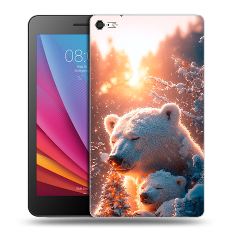 Силиконовый чехол на планшета Huawei MediaPad T2 7.0 Pro с принтом Новый год Силиконовый чехол на планшета Huawei MediaPad T2 7.0 Pro с принтом Новый год