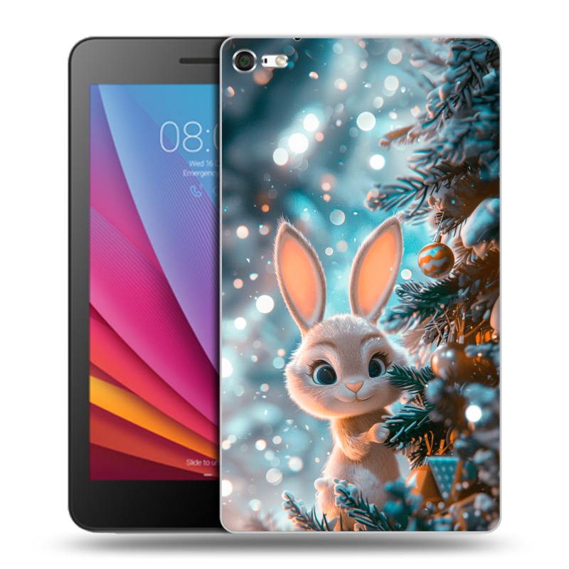 Силиконовый чехол на Huawei MediaPad T2 7.0 Pro с принтом Новый год Силиконовый чехол на Huawei MediaPad T2 7.0 Pro с принтом Новый год