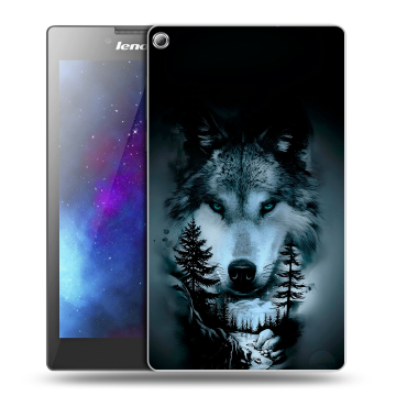 Силиконовый чехол на планшета Lenovo Tab 2 A7-20 с принтом Лесной волк Силиконовый чехол на планшета Lenovo Tab 2 A7-20 с принтом Лесной волк
