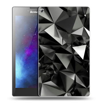 Силиконовый чехол на планшета Lenovo Tab 2 A7-20 с принтом Черные кристаллы Силиконовый чехол на планшета Lenovo Tab 2 A7-20 с принтом Черные кристаллы