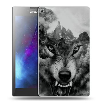Силиконовый чехол на планшета Lenovo Tab 2 A7-20 с принтом Волк Силиконовый чехол на планшета Lenovo Tab 2 A7-20 с принтом Волк