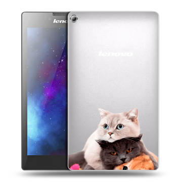Силиконовый чехол на планшета Lenovo Tab 2 A7-20 с принтом Кошки Силиконовый чехол на планшета Lenovo Tab 2 A7-20 с принтом Кошки