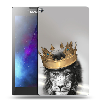 Силиконовый чехол на планшета Lenovo Tab 2 A7-20 с принтом Лев с короной Силиконовый чехол на планшета Lenovo Tab 2 A7-20 с принтом Лев с короной