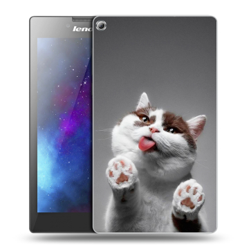 Силиконовый чехол на Lenovo Tab 2 A7-20 с принтом Коты Силиконовый чехол на Lenovo Tab 2 A7-20 с принтом Коты