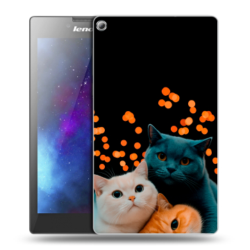 Силиконовый чехол на планшета Lenovo Tab 2 A7-20 с принтом Кошки Силиконовый чехол на планшета Lenovo Tab 2 A7-20 с принтом Кошки