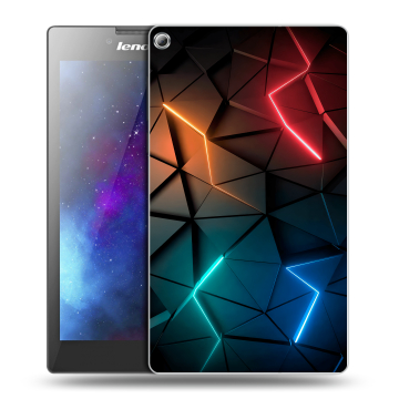 Силиконовый чехол на планшета Lenovo Tab 2 A7-20 с принтом Абстракция неон Силиконовый чехол на планшета Lenovo Tab 2 A7-20 с принтом Абстракция неон