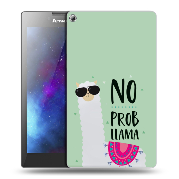Силиконовый чехол на Lenovo Tab 2 A7-20 с принтом Лама Силиконовый чехол на Lenovo Tab 2 A7-20 с принтом Лама
