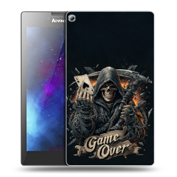 Силиконовый чехол на планшета Lenovo Tab 2 A7-20 с принтом Скелет карты Силиконовый чехол на планшета Lenovo Tab 2 A7-20 с принтом Скелет карты