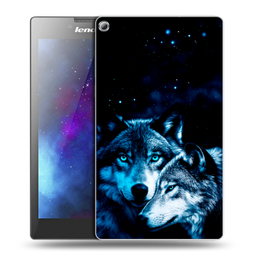 Силиконовый чехол на планшета Lenovo Tab 2 A7-20 с принтом Волки Силиконовый чехол на планшета Lenovo Tab 2 A7-20 с принтом Волки