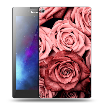 Силиконовый чехол на планшета Lenovo Tab 2 A7-20 с принтом Цветы розы Силиконовый чехол на планшета Lenovo Tab 2 A7-20 с принтом Цветы розы