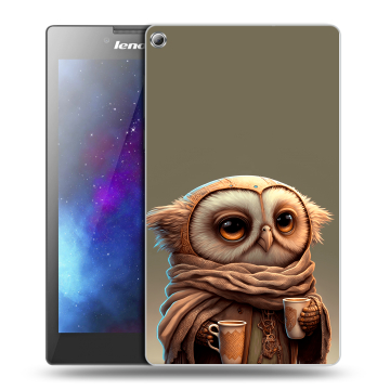 Силиконовый чехол на Lenovo Tab 2 A7-20 с принтом Сова Силиконовый чехол на Lenovo Tab 2 A7-20 с принтом Сова