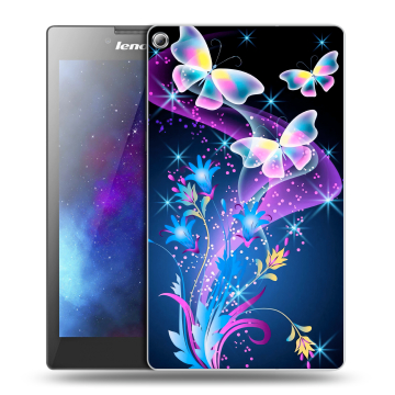 Силиконовый чехол на Lenovo Tab 2 A7-20 с принтом Бабочки