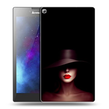 Силиконовый чехол на Lenovo Tab 2 A7-20 с принтом Девушка в шляпе