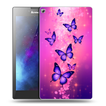 Силиконовый чехол на Lenovo Tab 2 A7-20 с принтом Бабочки