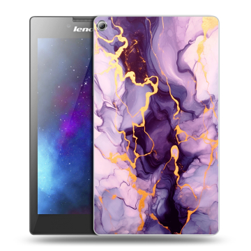Силиконовый чехол на Lenovo Tab 2 A7-20 с принтом Мрамор