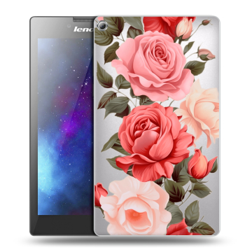Силиконовый чехол на Lenovo Tab 2 A7-20 с принтом Розы