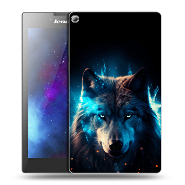 Силиконовый чехол на Lenovo Tab 2 A7-20 с принтом Волк ночной