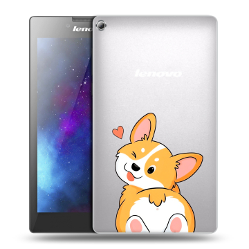 Силиконовый чехол на Lenovo Tab 2 A7-20 с принтом Корги
