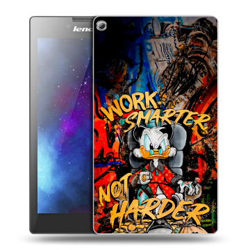 Силиконовый чехол на Lenovo Tab 2 A7-20 с принтом Дональд Дак Деньги