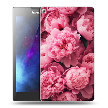 Силиконовый чехол на Lenovo Tab 2 A7-20 с принтом цветы пионы