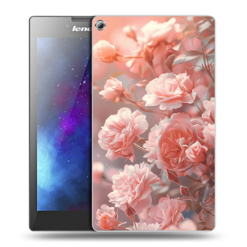 Силиконовый чехол на Lenovo Tab 2 A7-20 с принтом Розовые розы