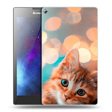 Силиконовый чехол на Lenovo Tab 2 A7-20 с принтом котик