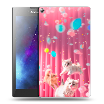 Силиконовый чехол на Lenovo Tab 2 A7-20 с принтом милые котики