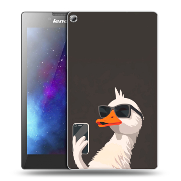 Силиконовый чехол на Lenovo Tab 2 A7-20 с принтом утка в очках