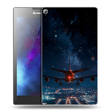 Силиконовый чехол на Lenovo Tab 2 A7-20 с принтом самолет