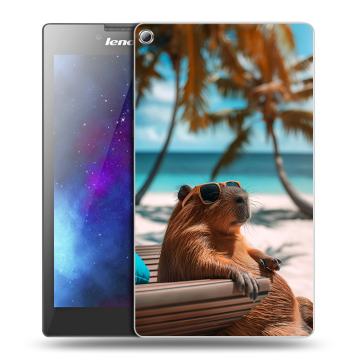 Силиконовый чехол на Lenovo Tab 2 A7-20 с принтом Капибара