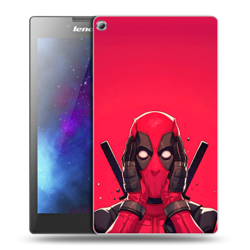 Силиконовый чехол на Lenovo Tab 2 A7-20 с принтом Дедпул Deadpool
