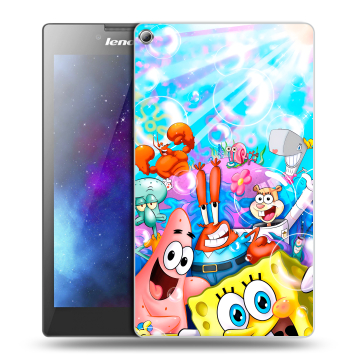 Силиконовый чехол на Lenovo Tab 2 A7-20 с принтом спанчбоб спанч боб