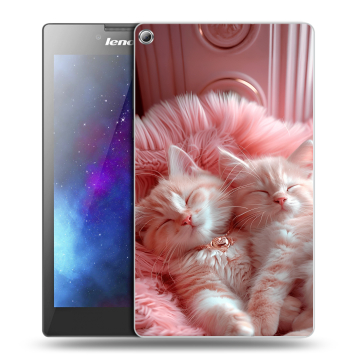 Силиконовый чехол на Lenovo Tab 2 A7-20 с принтом котята котики