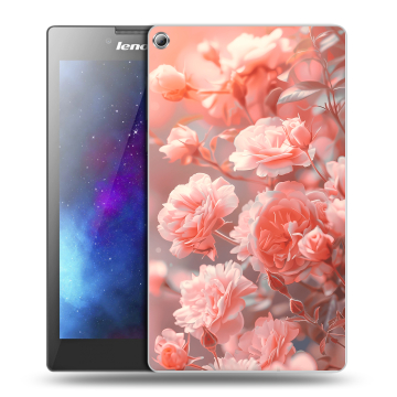 Силиконовый чехол на Lenovo Tab 2 A7-20 с принтом Розы цветы