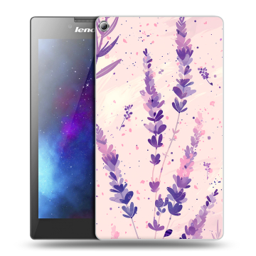 Силиконовый чехол на Lenovo Tab 2 A7-20 с принтом цветы лаванда
