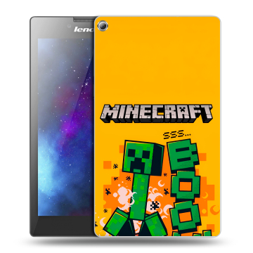 Силиконовый чехол на Lenovo Tab 2 A7-20 с принтом Майнкрафт Minecraft