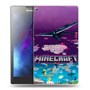 Силиконовый чехол на Lenovo Tab 2 A7-20 с принтом Майнкрафт Minecraft