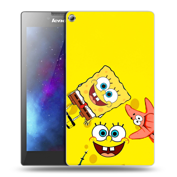 Силиконовый чехол на Lenovo Tab 2 A7-20 с принтом Спанч боб Спанчбоб