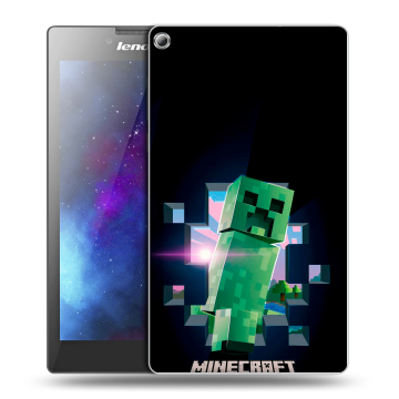 Силиконовый чехол на Lenovo Tab 2 A7-20 с принтом Майнкрафт Minecraft