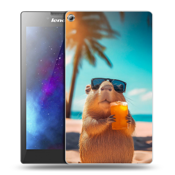 Силиконовый чехол на Lenovo Tab 2 A7-20 с принтом Капибара