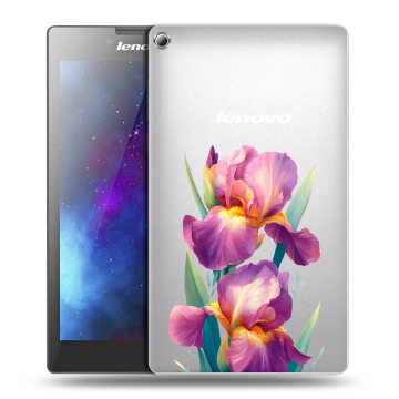 Силиконовый чехол на Lenovo Tab 2 A7-20 с принтом Цветы орхидеи