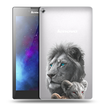 Силиконовый чехол на Lenovo Tab 2 A7-20 с принтом Львы