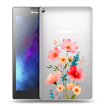 Силиконовый чехол на Lenovo Tab 2 A7-20 с принтом Цветы