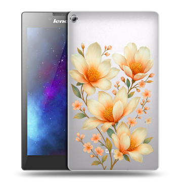 Силиконовый чехол на Lenovo Tab 2 A7-20 с принтом Цветы