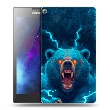 Силиконовый чехол на Lenovo Tab 2 A7-20 с принтом Медведь