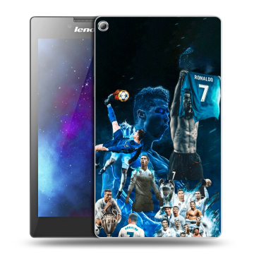 Силиконовый чехол на Lenovo Tab 2 A7-20 с принтом Реал Роналдо